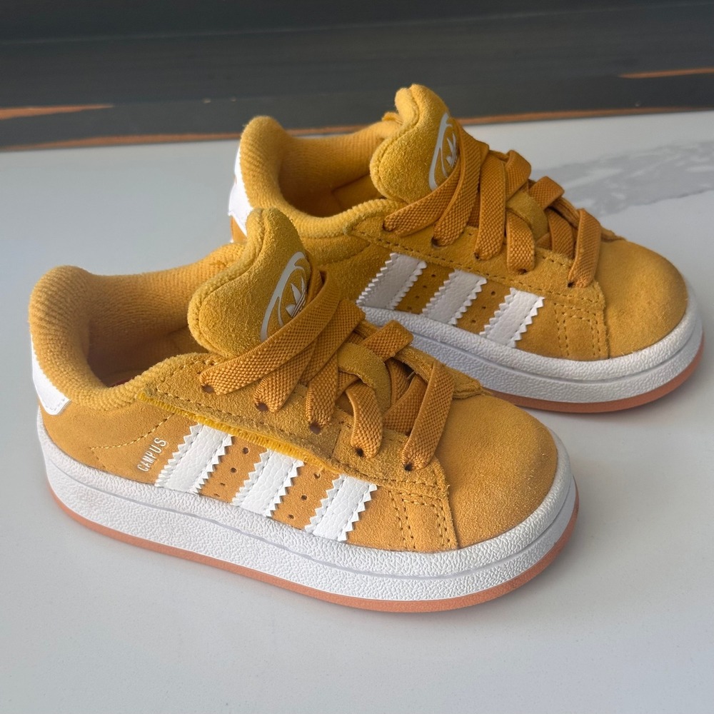 Adidas Campus 00s Toddler Size 6K Mustard Yellow Excellent Suede Sneakers JH6325